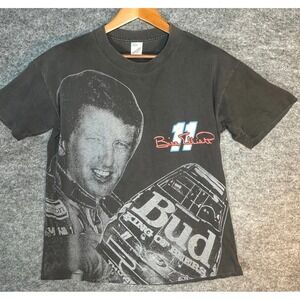 VTG 1992 NASCAR Bill Elliott AOP All Over Print Graphic T Shirt Men's Large
